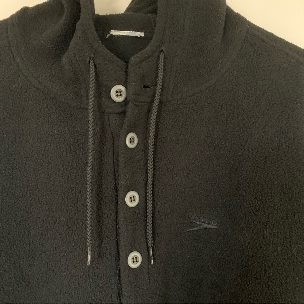 Men’s Black Fleece Speedo Hoodie Size XL - Picture 4 of 14